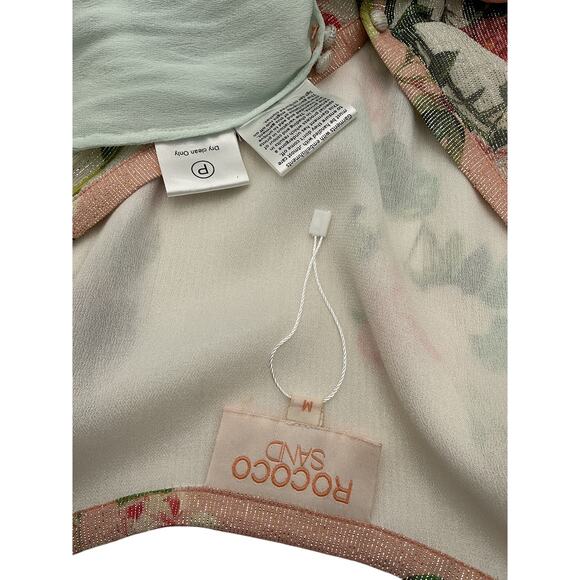 Rococo Sand 'Ruched' Blue Viscose Long Dress Size M - Picture 4 of 4